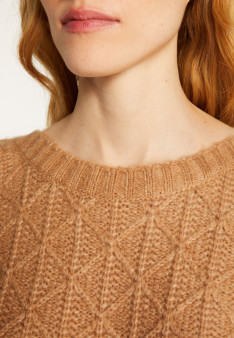 Pull ample maille fantaisie en laine cocon - Gassia