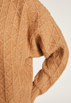 Pull ample maille fantaisie en laine cocon - Gassia