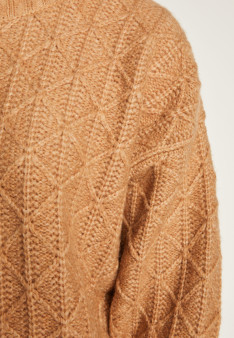 Pull ample maille fantaisie en laine cocon - Gassia