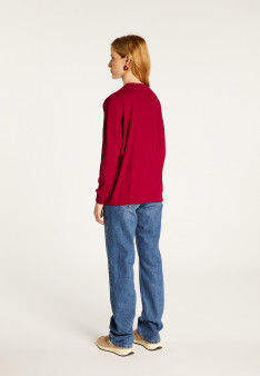 Pull oversize à côtes en laine pour femme