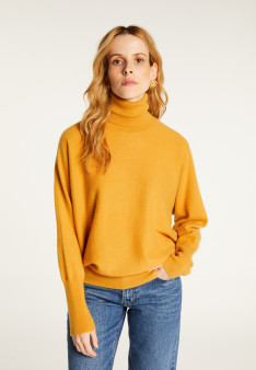 Pull cachemire chauve souris col roulé - Bob