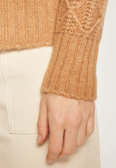 Pull ample maille fantaisie en laine cocon - Gassia