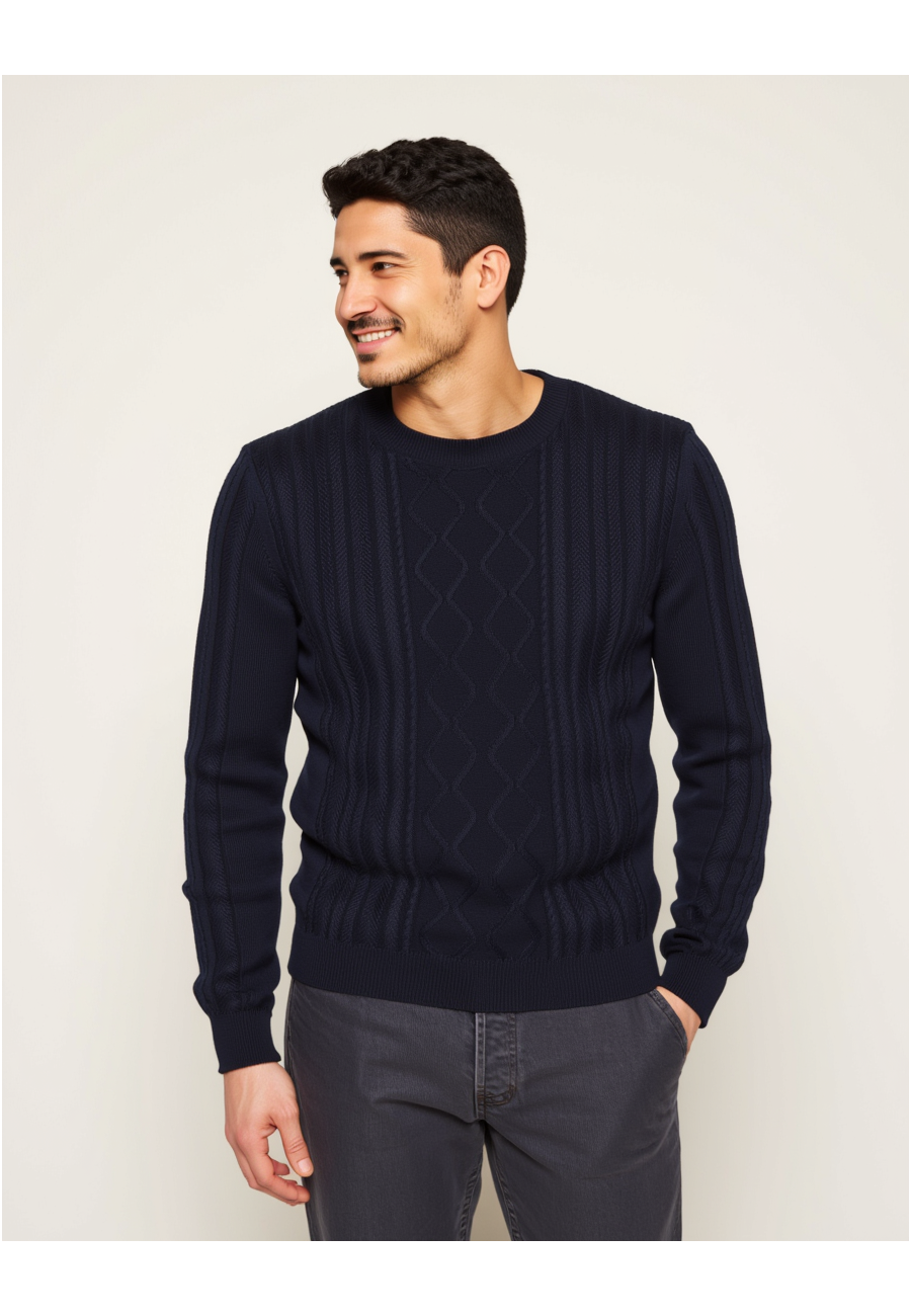 Pull torsadé en coton - Ridwane