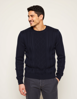 Pull torsadé en coton - Ridwane