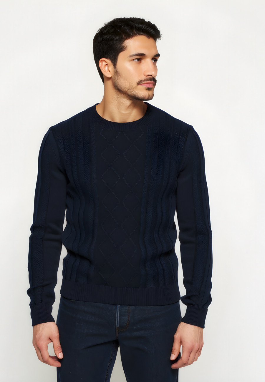 Pull torsadé en coton - Ridwane