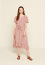 Robe longue à motifs en chaine et trame viscose - Sefiane