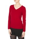 Pull col V cachemire femme Hama 5947 coccinelle - 52 Rouge 