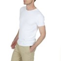 T-shirt manches courtes en coton Léo 6000 blanc - 02 blanc