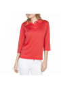 Polo manches fantaisie en Fil Lumière Laure 6081 berlingot-19 rouge clair
