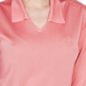 Tshirt col polo en Fil Lumière Lisa 529 melba- 25 rose moyen