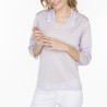 Tshirt col polo en Fil Lumière Lisa 7090 fluorite-16 violet clair