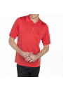 Polo à rayures en Fil Lumière Luc-Olivier 6081 berlingot - 52 rouge