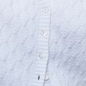 Gilet col V en coton Abraham 6200 Blanc - 02 Blanc