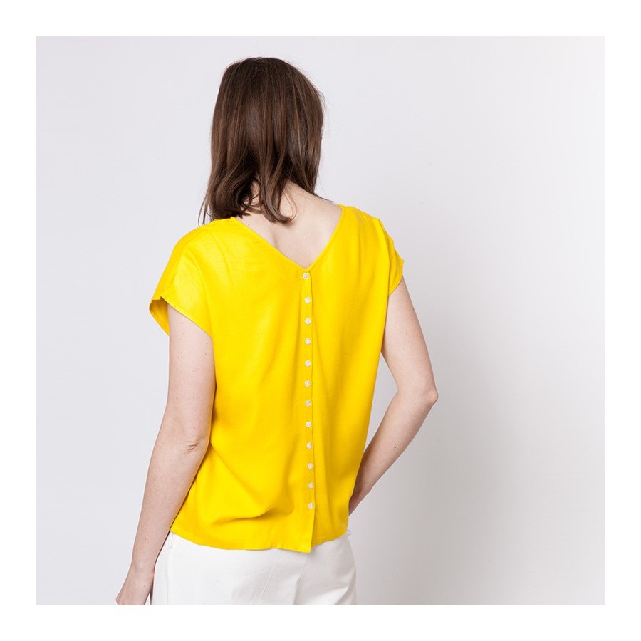 Buttoned blouse on the back Adélie