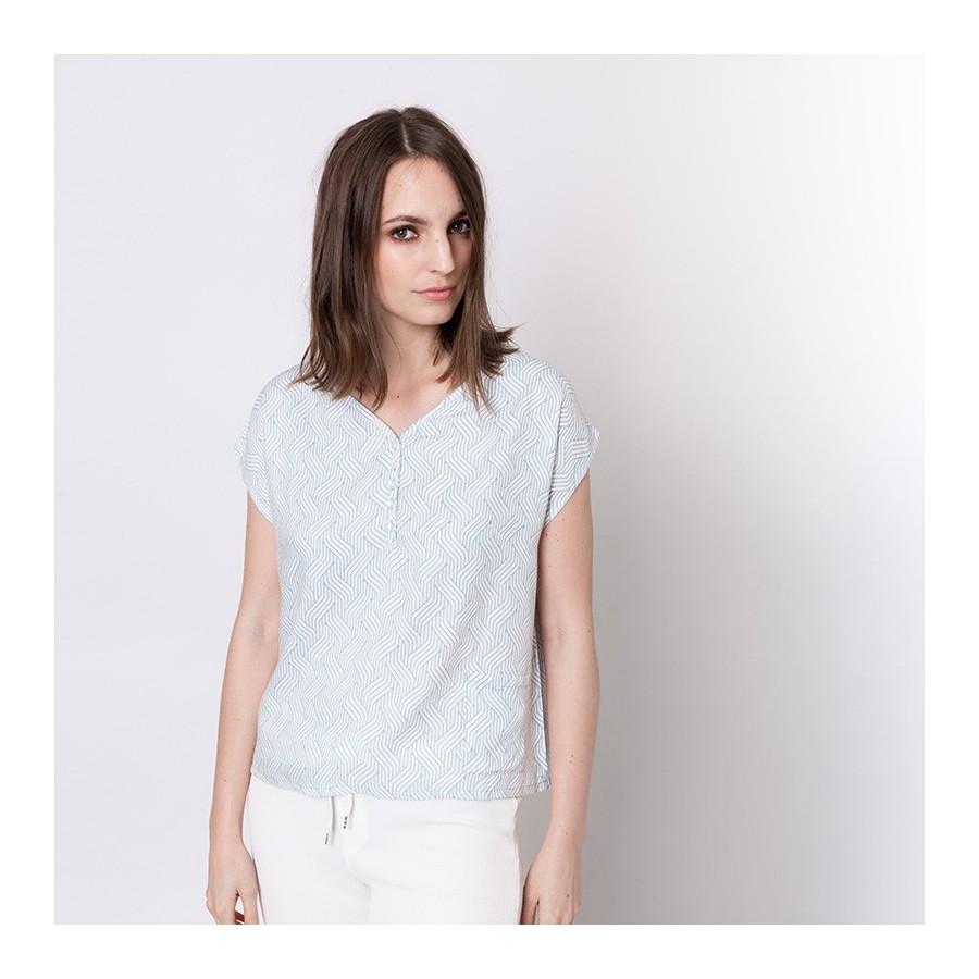 Patterned cotton blouse Alix