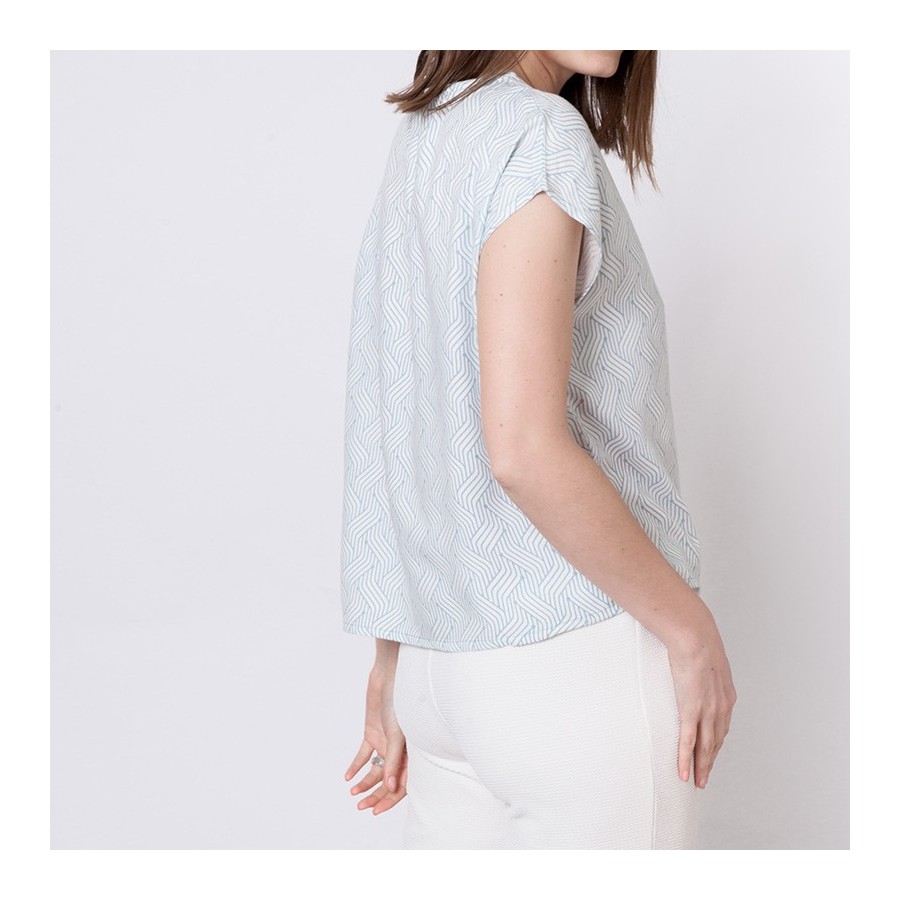 Patterned cotton blouse Alix