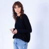 Pull oversize à côtes - Gladys 6310 Noir - 01 Noir
