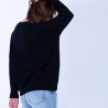 Pull oversize à côtes - Gladys 6310 Noir - 01 Noir