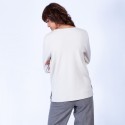 Pull ras de cou intemporel Galia 6360 Perle - 82 Ecru