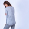 Pull col V oversize Hoani 6344 Rafale - 09 Gris moyen
