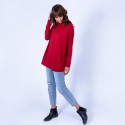 Pull oversize col montant Garance 6375 Laque - 52 Rouge
