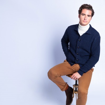 Buttoned jacket in wool and alpaca - Francfort