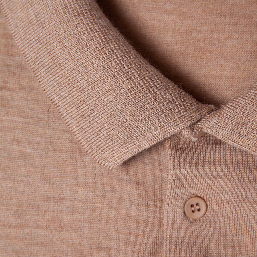 Polo collar sweater in wool - Eni
