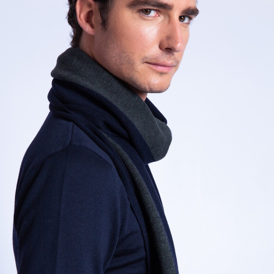 Striped merino wool scarf - Fathy