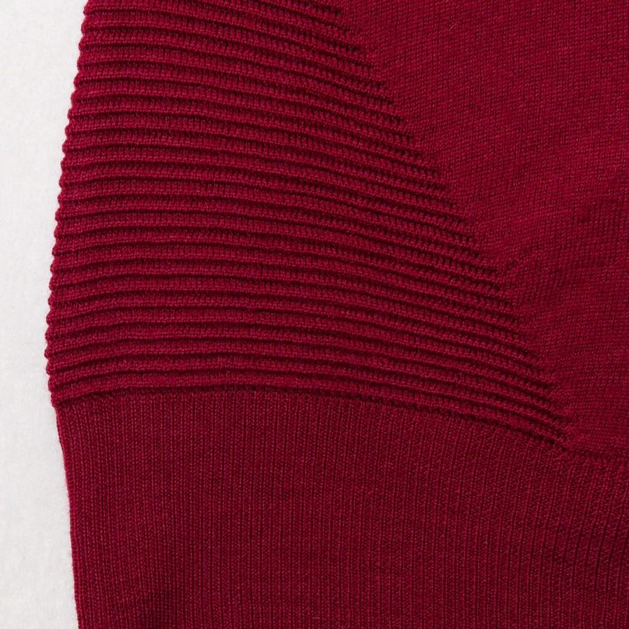 Pull col roulé en laine mérinos - Elisa 6384 rouge cerise - 20 rouge foncé