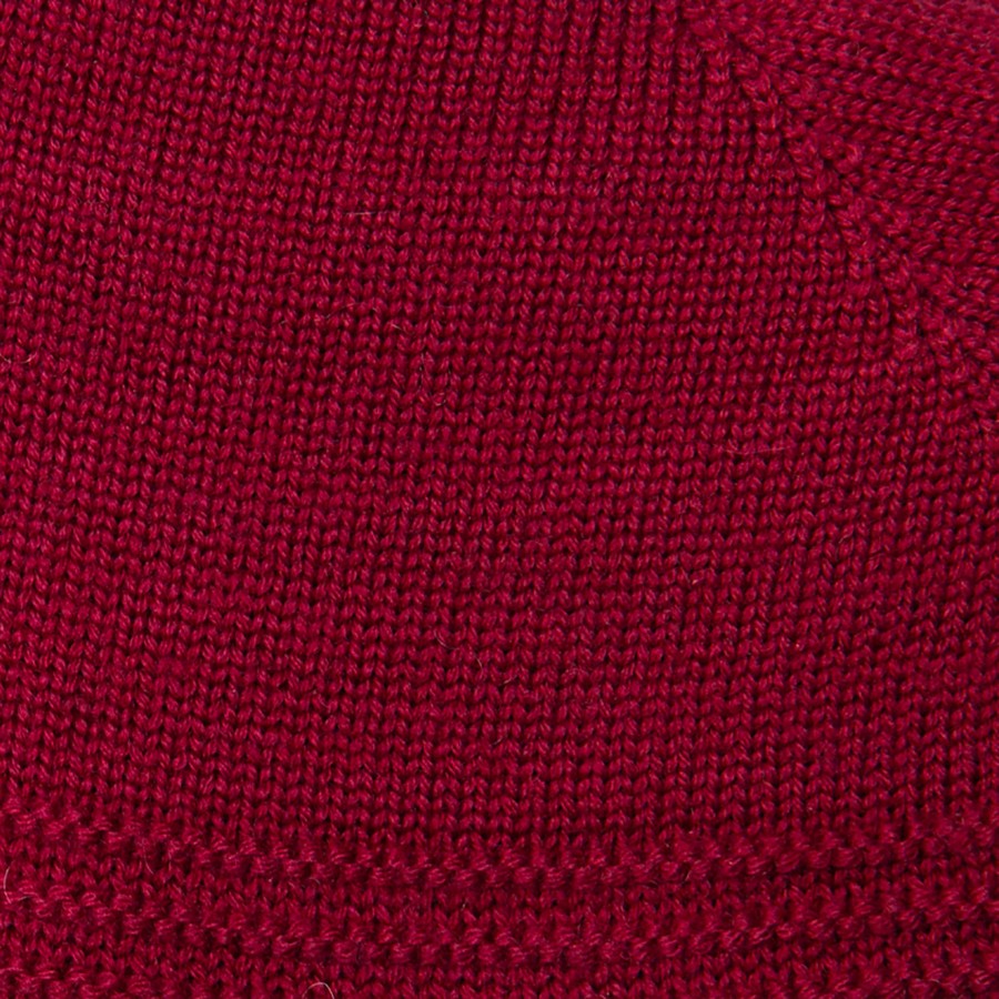 Béret en laine mérinos - Edgard 6384 rouge cerise - 20 rouge foncé