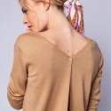 Wool and silk jumper with a slit in the back - Euphrosine