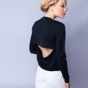 Open-back jumper made of wool and silk - Embrun 