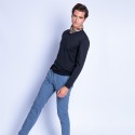 Pull col V en laine - Fox 6346 univers  - 10 gris foncé