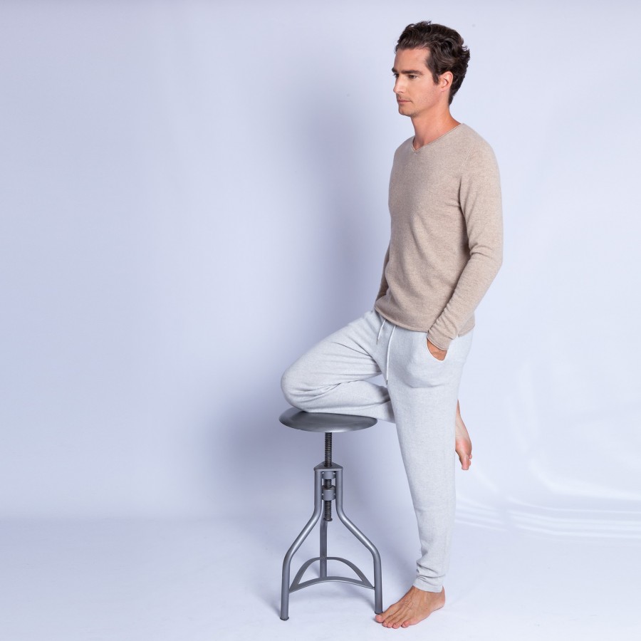 Pull col tunisien en cachemire - Olivier