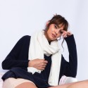 Plaid en cachemire - Halina 6360 perle - 82 ecru
