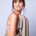 Plaid en cachemire - Halina 6362 gazelle - 14 beige fonce