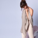 Plaid en cachemire - Halina 6362 gazelle - 14 beige fonce