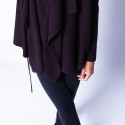 Gilet kimono sans manches - Harriet 6364 prune - 18 violet fonce