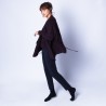 Gilet kimono sans manches - Harriet 6364 prune - 18 violet fonce