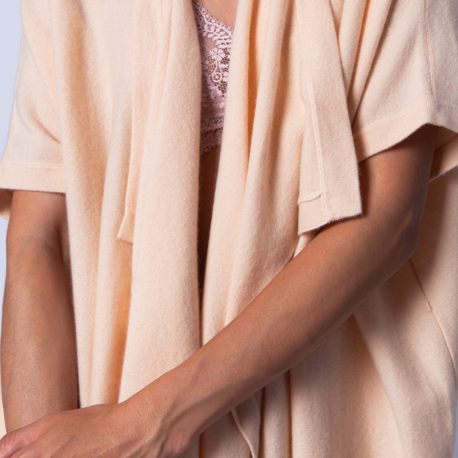 Gilet kimono sans manches - Harriet 6361 opale - 12 beige clair