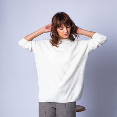 Cashmere jumper with buttons - Germaine