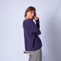 Gilet large en cachemire - Gaby 6373 pensee - 17 Violet