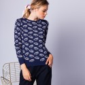 Pull à motifs - Esther 6325 navy - 05 bleu marine
