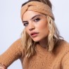 Bandeau en mohair ajouré - Evadée 6349 camel - 46 marron clair