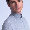 Pull col zippé en cachemire Flip