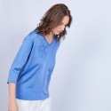 Polo T-shirt in Fil Lumière - Maude