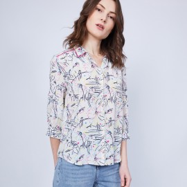 Robe chemise en crêpe de soie Maison Montagut x Maison Martin Morel - Jade