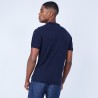 Polo à côtes 100% lin - Lido 6440 marine - 05 Bleu marine