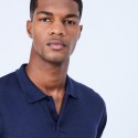 Pull col polo en laine mérinos - Lino