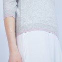 Pull grand V en cachemire et lin - Joanne